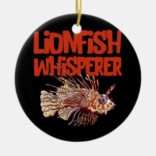 Lionfish Whisperer Sea Rock Diver Funny Lion Fisch Keramik Ornament