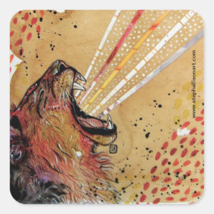 LionHart Quadratischer Aufkleber