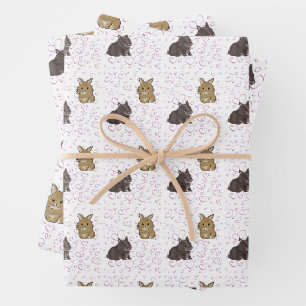 Lionhead bunnies geschenkpapier set