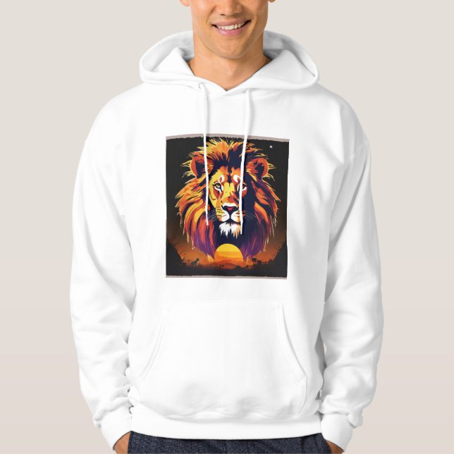 #LionHoodie #AnimalPrint #WildlifeFashion #LionArt Hoodie (Vorderseite)