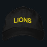 Lions anpassbare Cap Bestickte Kappe<br><div class="desc">Unterstützen Sie Ihr Lieblings-Team mit dieser Kappe. Text ist anpassbar,  sodass Sie anstelle von "Löwen" Ihren bevorzugten Teamnamen ersetzen können. Wählen Sie aus einer Vielzahl von Kappe- und Stich-Farben.</div>
