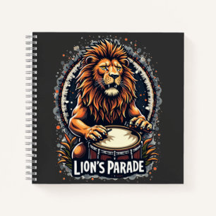 Lion's Drum Parade lustige Kunst : Majestic Lion P Notizbuch