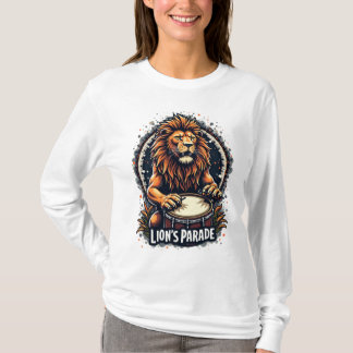 Lion's Drum Parade lustige Kunst : Majestic Lion P T-Shirt