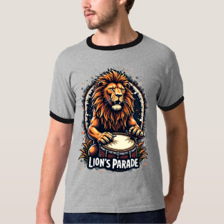 Lion's Drum Parade lustige Kunst : Majestic Lion P T-Shirt