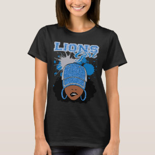 Lions Girl Sports Fan Team Spirit T-Shirt