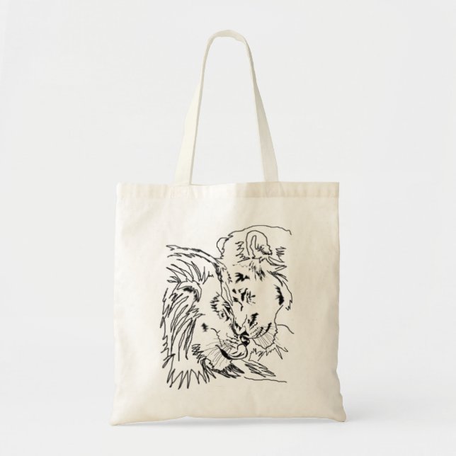 Lions Hug Tragetasche (Vorne)