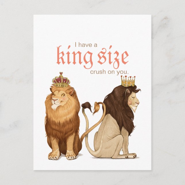 Lions in Love postcard Postkarte (Vorderseite)