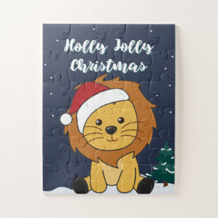 Lions Jigsaw Pu Weihnachtsschnee Wintertiere Puzzle