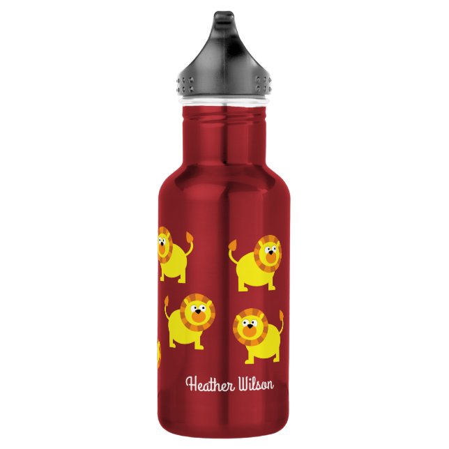 Lions Kinder Wasser Flasche mit Namen Edelstahlflasche (Rechts)