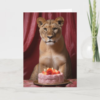 Lions mit Geburtstagskarte Dankeskarte
