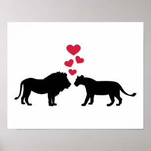 Lions Rotherzen Liebe Poster