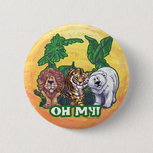 Lions Tiger Bears Oh My Button