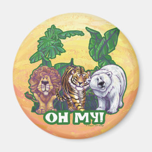 Lions Tiger Bears Oh My Magnet