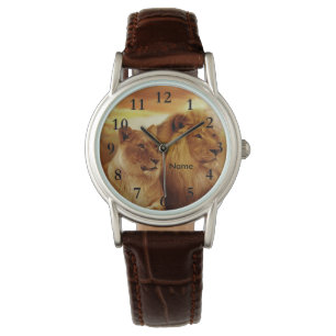 Lions Wildlife Wrist Watch Armbanduhr