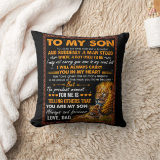 Lions zu meinem Sohn, ich schloss meine Augen für Kissen