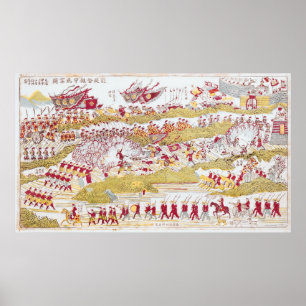 Liou Repelling the French in Bach Ninh Poster