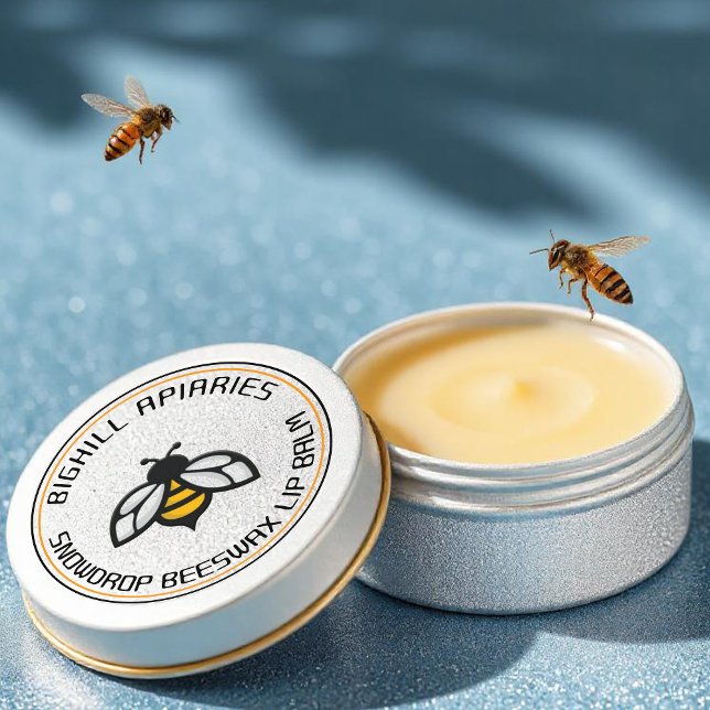 Lip Balm Container Etikett Gelbes Bienenwachs Runder Aufkleber (Von Creator hochgeladen)