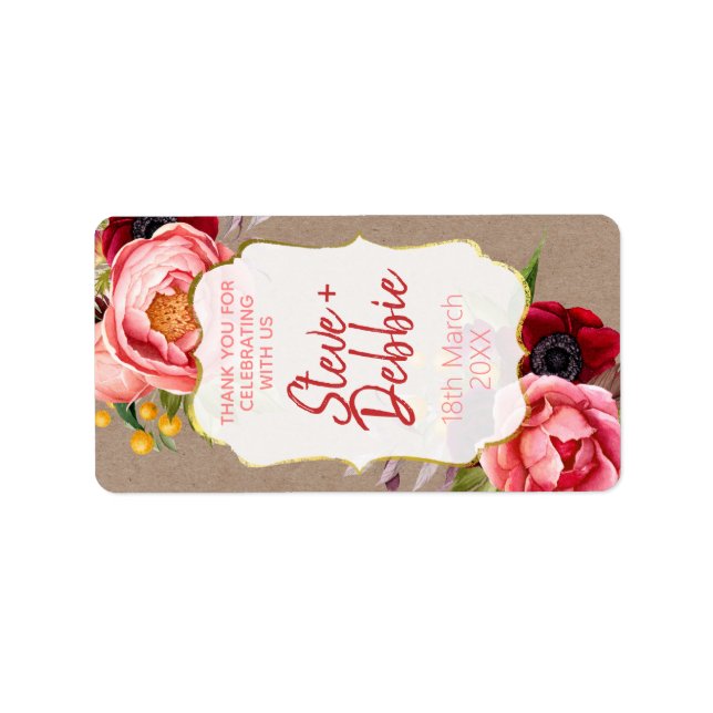 Lip Balm Danke Gastgeschenk Hochzeit Label Adressaufkleber (Vorne)