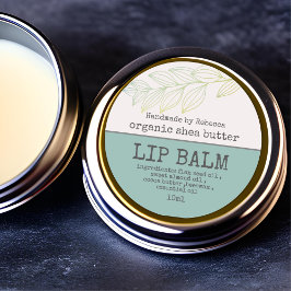 Lip Balm Label Modern Dusty Blue Runder Aufkleber