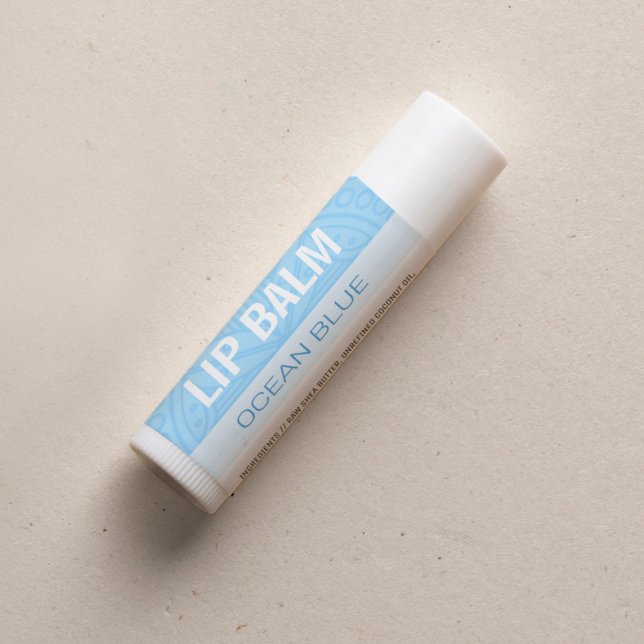Lip Balm Label - Ocean Blue - 1,25" Square Quadratischer Aufkleber (Von Creator hochgeladen)