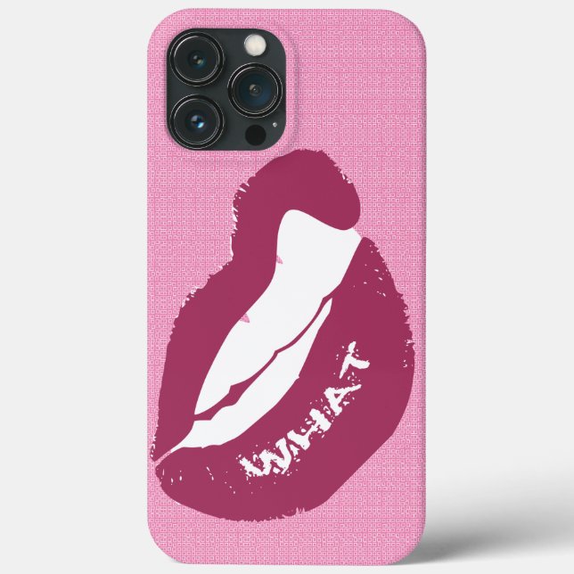 Lip Bite WHAT Case-Mate iPhone Case (Rückseite)