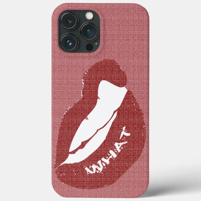 Lip Bite WHAT Case-Mate iPhone Case (Rückseite)