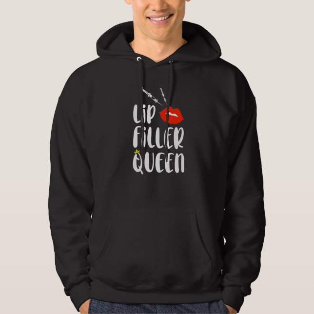 Lip Filler Queen Spritze Nurse Injektor ästhetisch Hoodie (Vorderseite)