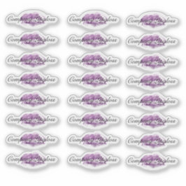 Lip Gloss Packing Logo Lip Lila Branding löschen Aufkleber