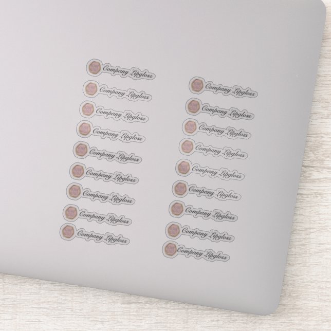 Lip Gloss Verpackung Ihres eigenen Logos Medium Aufkleber (Detail)