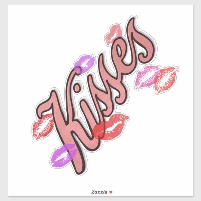 LIP KISSES AUFKLEBER (Blatt)