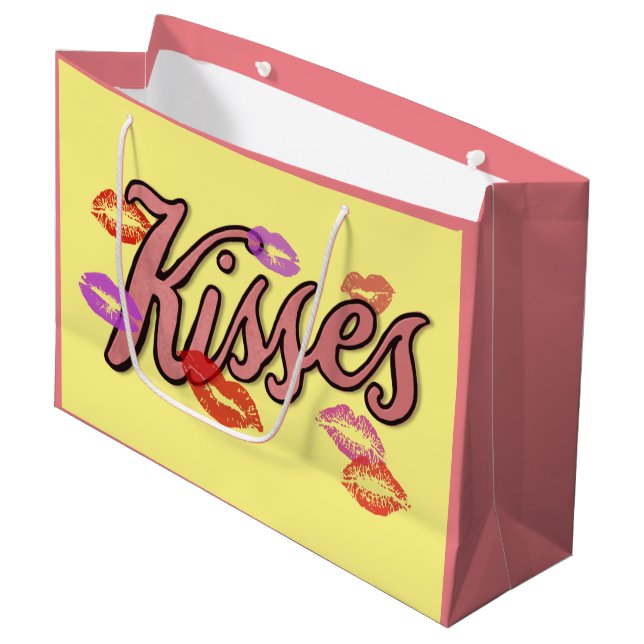 LIP KISSES GROßE GESCHENKTÜTE (Vorderseite Schrägansicht)