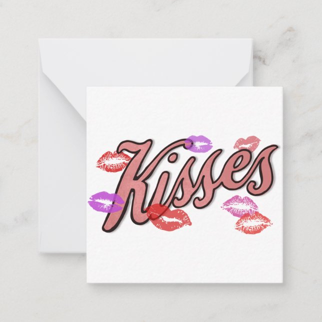 LIP KISSES MITTEILUNGSKARTE (Vorderseite)