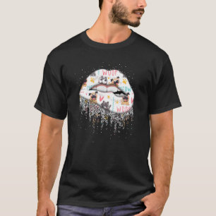 Lip Liebe Hund und Katze Niedliche Winkel T-Shirt