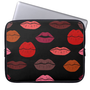 Lip print, rosa Küsse. Laptopschutzhülle