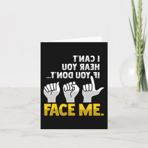 Lip Reading ASL Hand Gesture Deaf Hörverlust Awa Karte