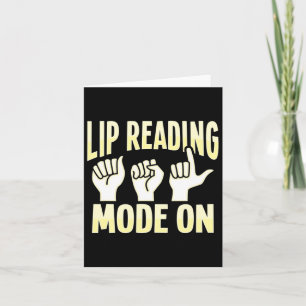 Lip Reading Asl Hand Gesture Deaf Hörverlust Awa Karte