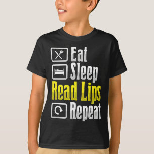 Lip Reading ASL Hand Gesture Deaf Hörverlust Awa T-Shirt