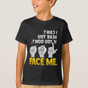 Lip Reading ASL Hand Gesture Deaf Hörverlust Awa T-Shirt