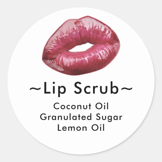 Lip Scrub Sticker (Vorderseite)