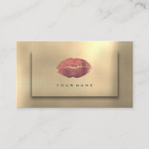 Lip Sepia Gold Burgundy Beauty Lux Visitenkarte