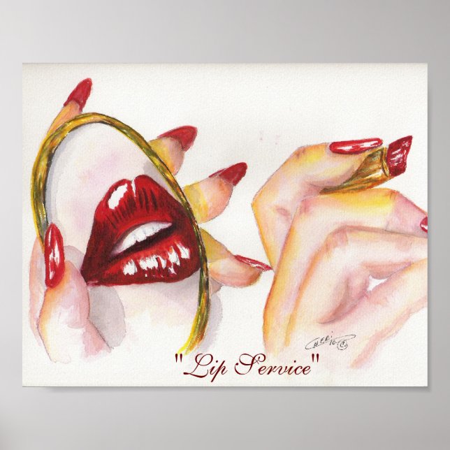 "Lip Service!"  8x10 Print Poster (Vorne)