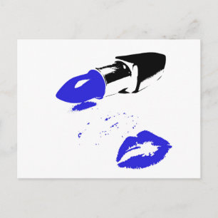 Lip Stick Kiss Postkarte