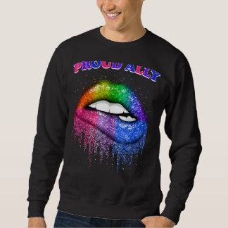 Lip Stolz Ally Lgbtq Gay und Lesben Pride Rainbo Sweatshirt