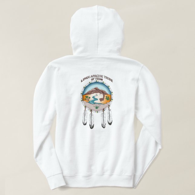 Lipan Apache das grundlegende mit Kapuze Hoodie (Design Rückseite)