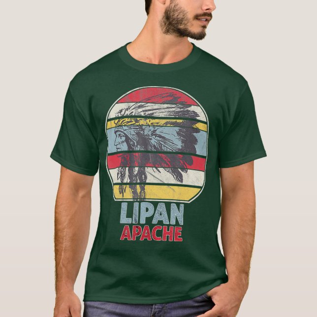 Lipan APACHE Indischer Retro Sun T-Shirt (Vorderseite)