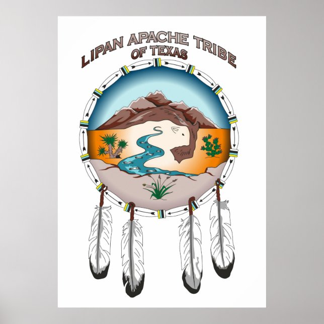Lipan Apache Stamm aus Texas 24"x 33.6" Poster (Vorne)