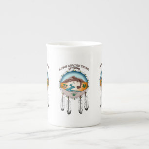 Lipan Apache Stamm der Texas-Knochen-China-Tasse Prozellantasse