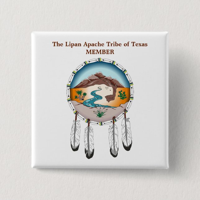Lipan Apache Stamm des Button (Vorderseite)