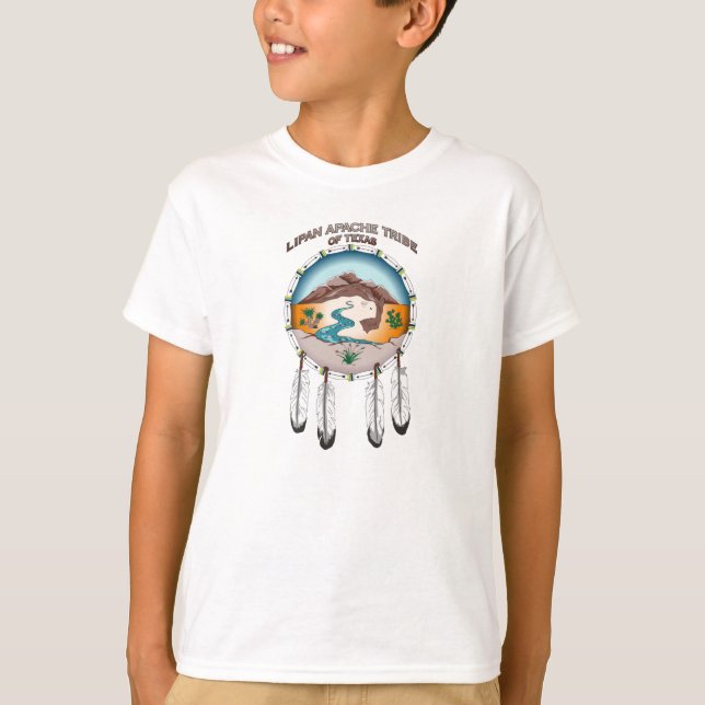 Lipan Apache Stamm grundlegenden das Hanes TX T-Shirt (Vorderseite)