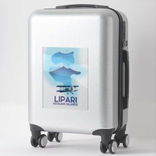 Lipari äolische Inselkarte Aufkleber